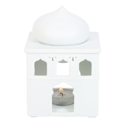 White Ceramic Mosque Oil Burner