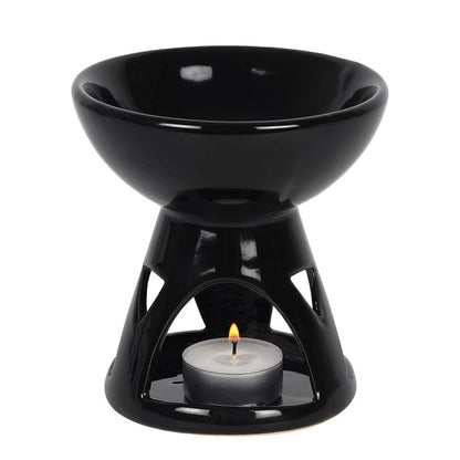 Black Deep Bowl Ceramic Oil Burner