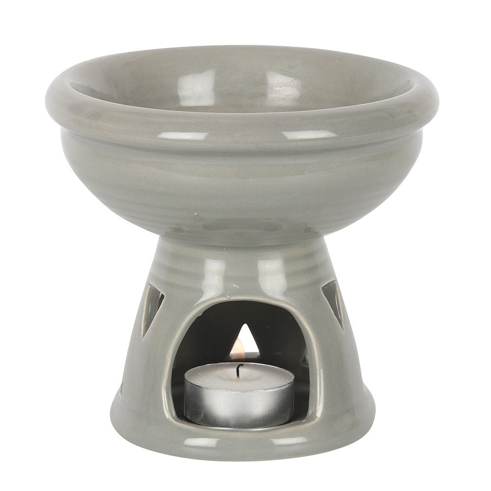 Grey Deep Bowl Ceramic Oil Burner