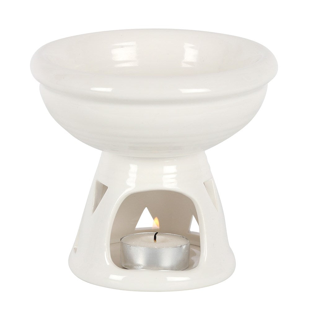 Off-White Deep Bowl Ceramic Oil Burner