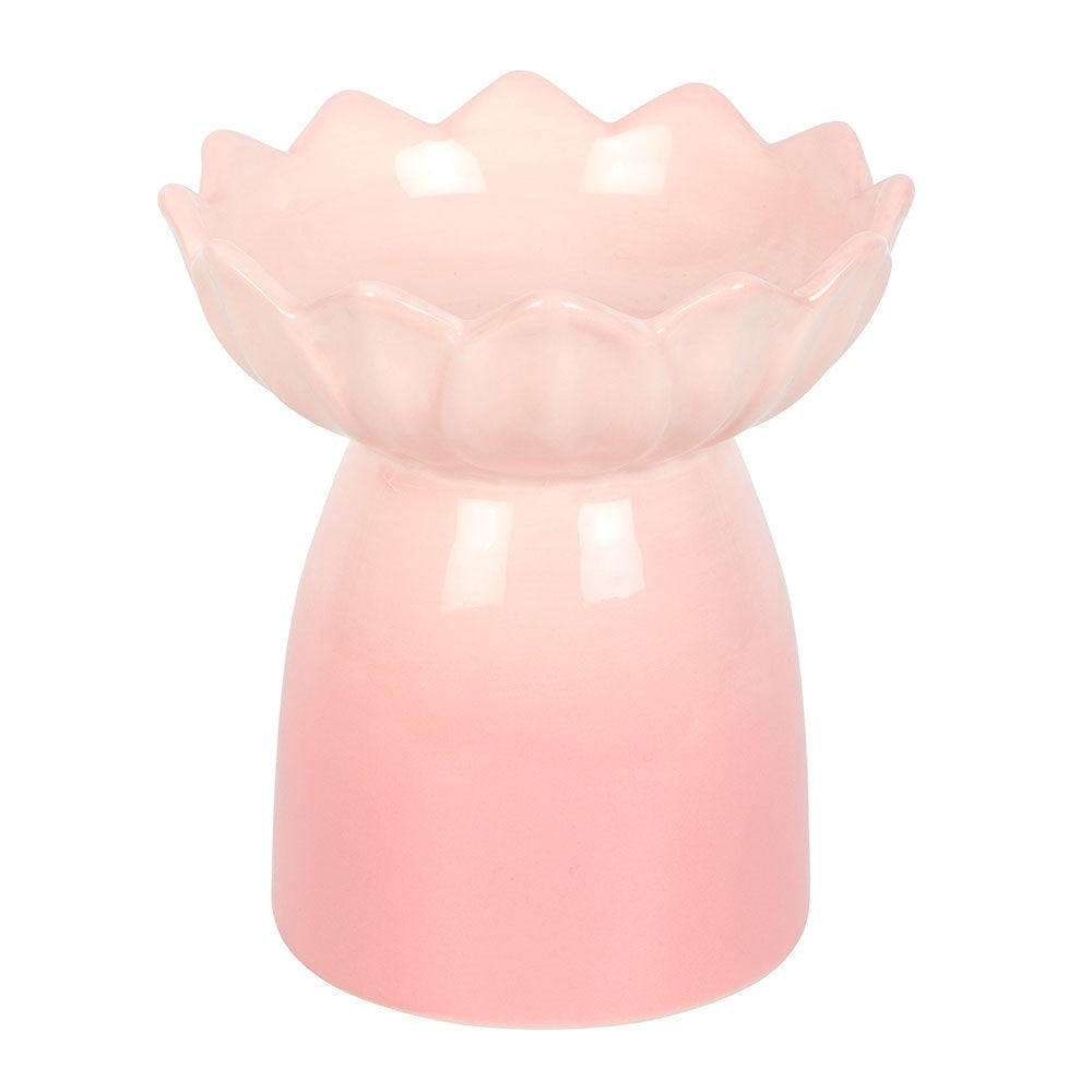 Pink Water Lily Ceramic Oil Burner & Wax Warmer