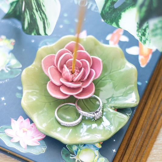 Lily Pad Trinket Dish & Incense Stick Holder