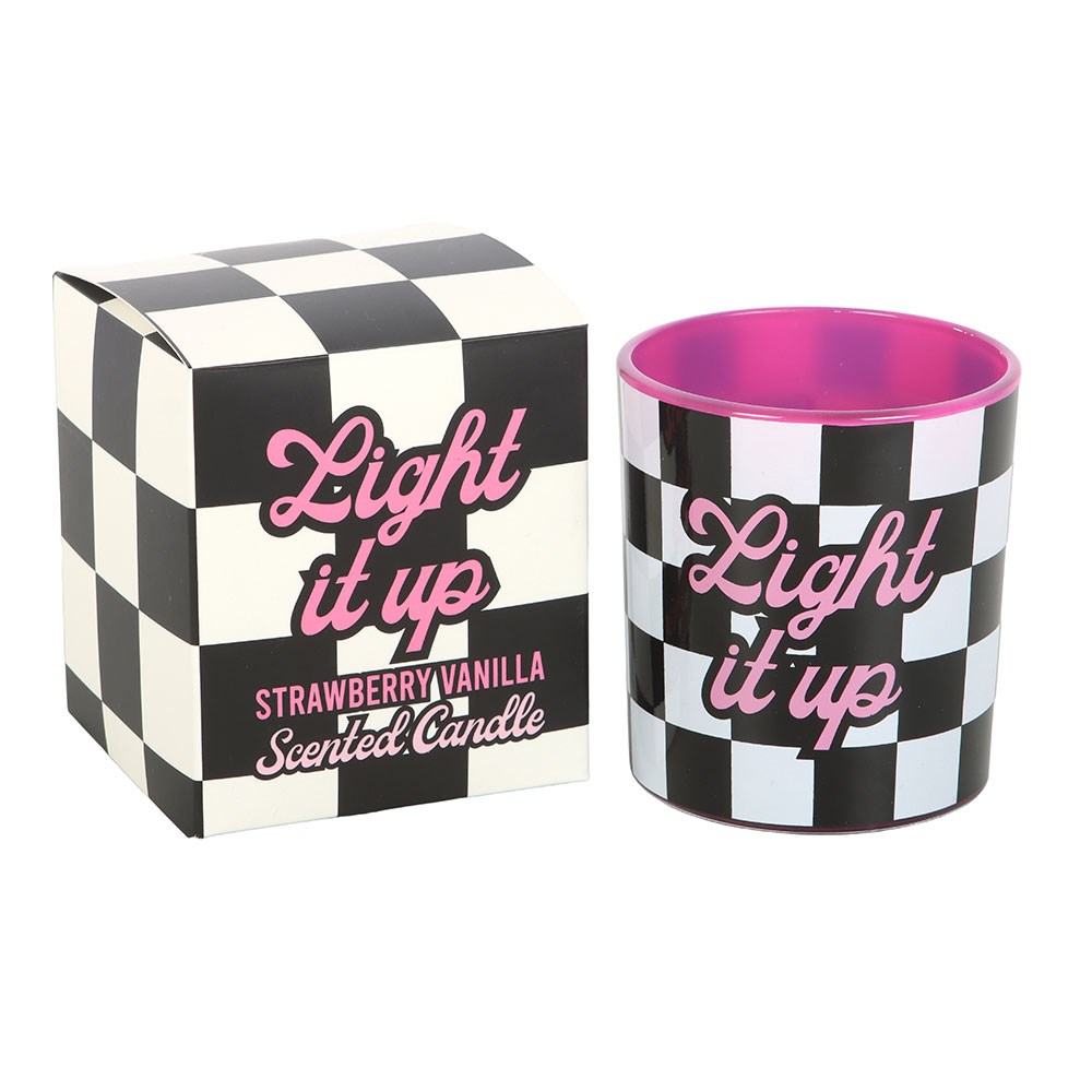 Light It Up Strawberry & Vanilla Scented Candle