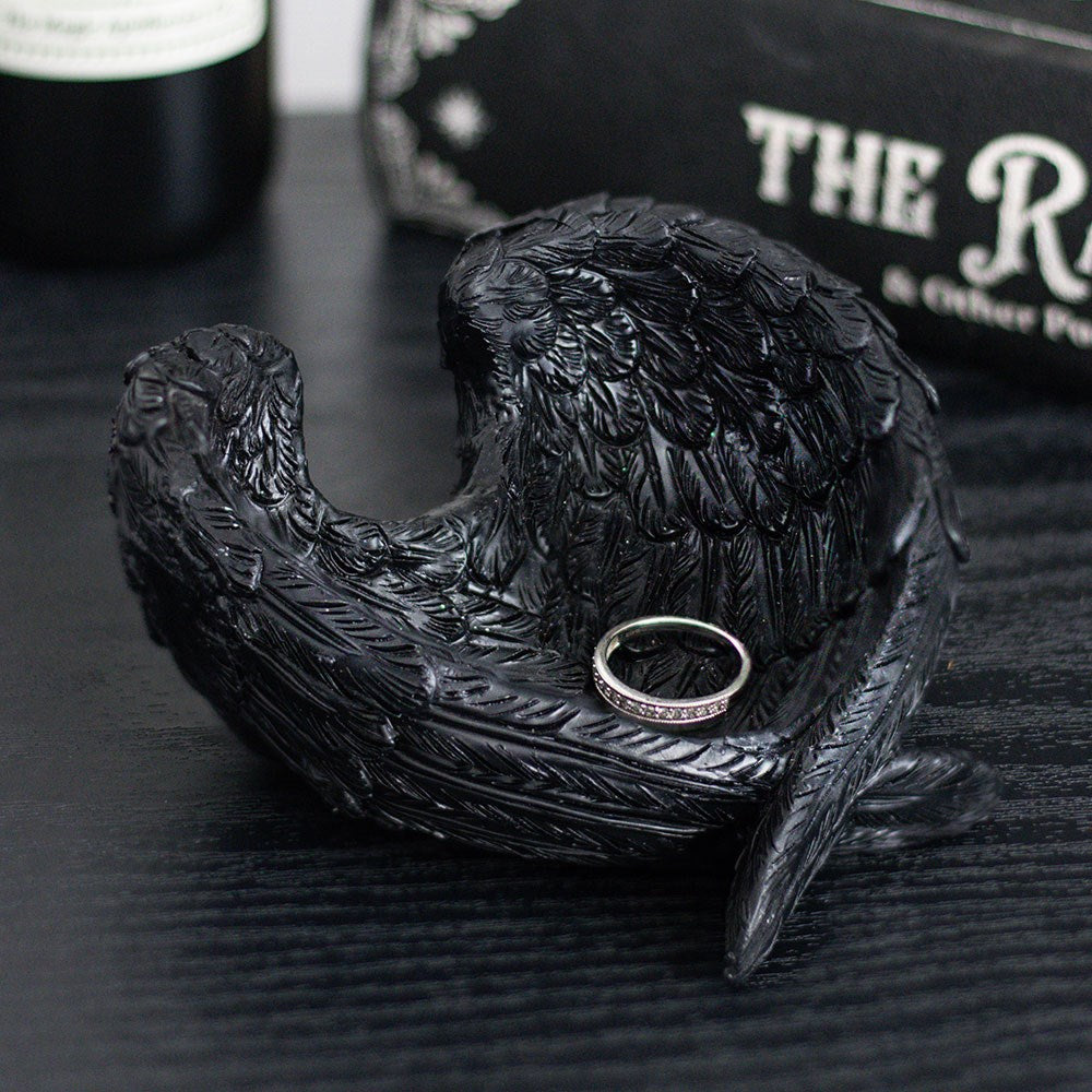 Raven Wings Trinket Dish - Crystal Nest