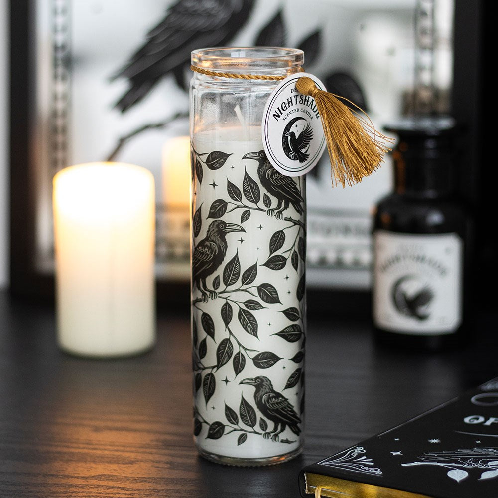 Mystic Raven Deadly Nightshade Tube Candle - Crystal Nest