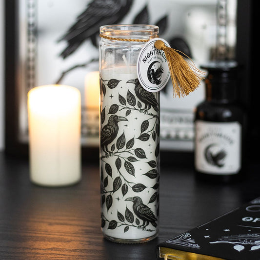 Mystic Raven Deadly Nightshade Tube Candle - Crystal Nest