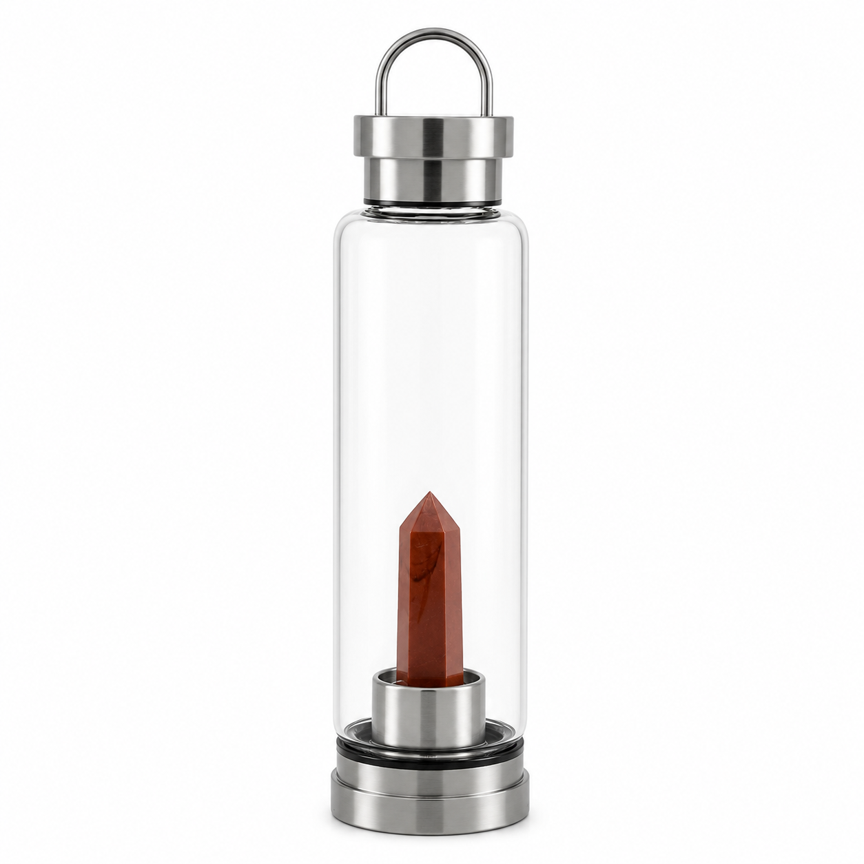 Red Jasper Crystal Infused Water Bottle | 500ml