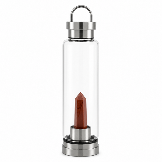 Red Jasper Crystal Infused Water Bottle | 500ml