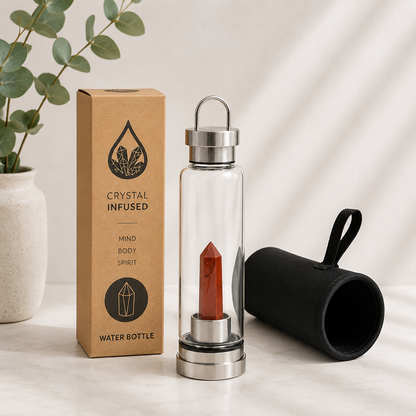 Red Jasper Crystal Infused Water Bottle | 500ml