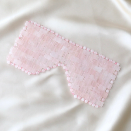 Rose Quartz Crystal Eye Mask | Cooling & Soothing Relaxation for Face and Eyes