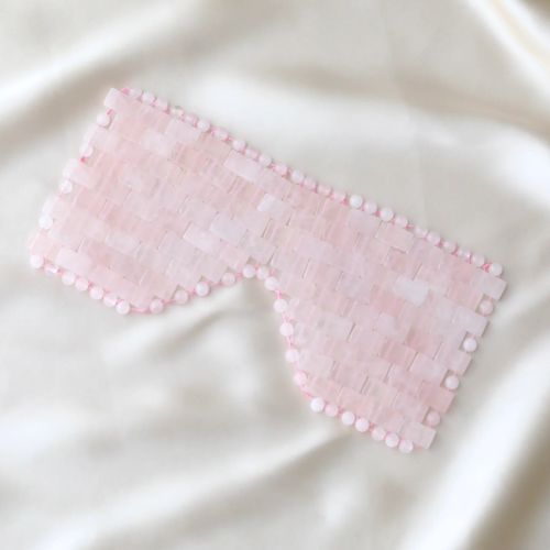 Rose Quartz Crystal Eye Mask | Cooling & Soothing Relaxation for Face and Eyes