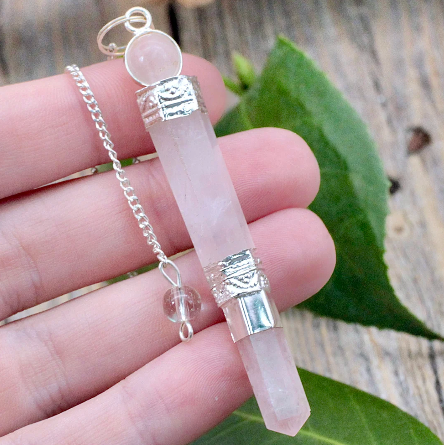 Rose Quartz Wand Pendulum