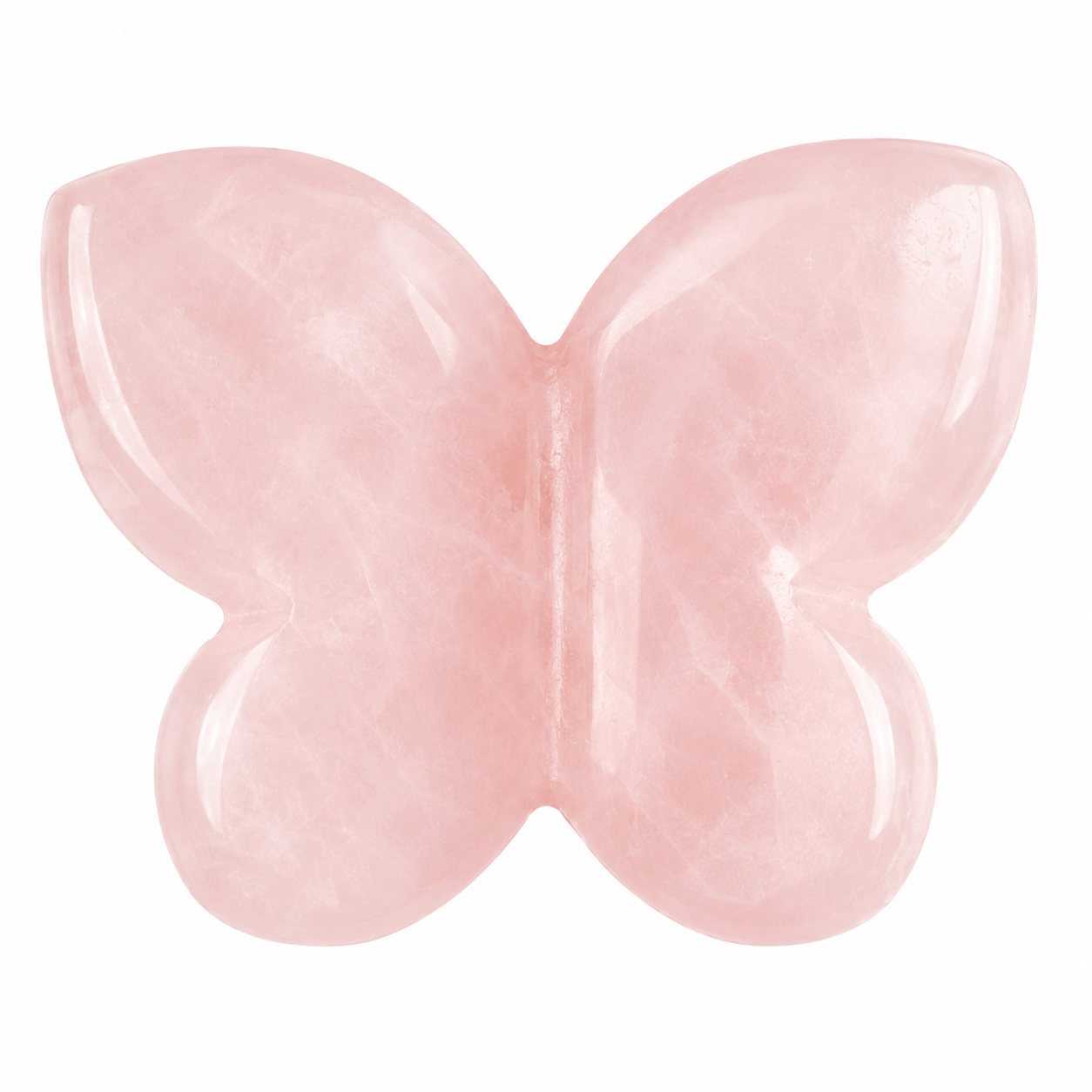 Rose Quartz Butterfly Crystal Carving
