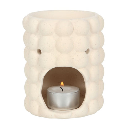 Cream Bubble Oil and Wax Melt Burner