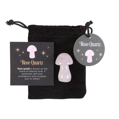 Magical Rose Quartz Crystal Mushroom - Crystal Nest