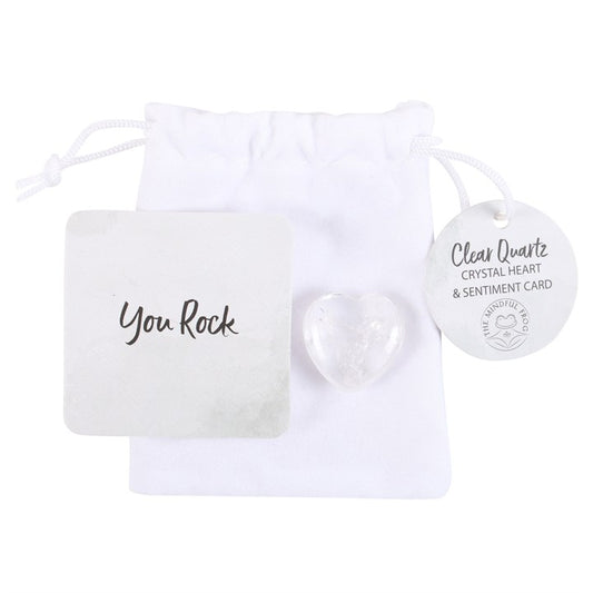 You Rock - Clear Quartz Crystal Heart – A Symbol of Clarity and Peace