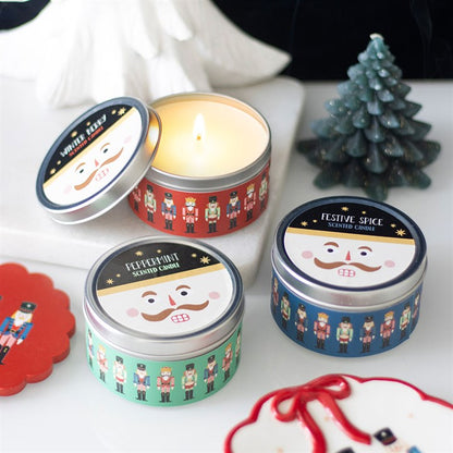 Nutcracker Christmas Scented Candle Gift Set of 3