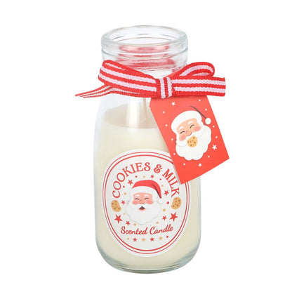 Cookies & Milk Scented Christmas Candle | Santa Milk Bottle