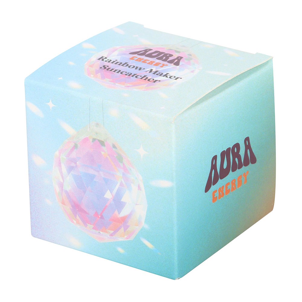 Aura Energy Hanging Rainbow Suncatcher | Crystal Prism Window Ornament