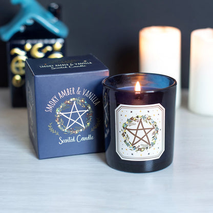 Solstice Wreath Smoky Amber & Vanilla Scented Candle