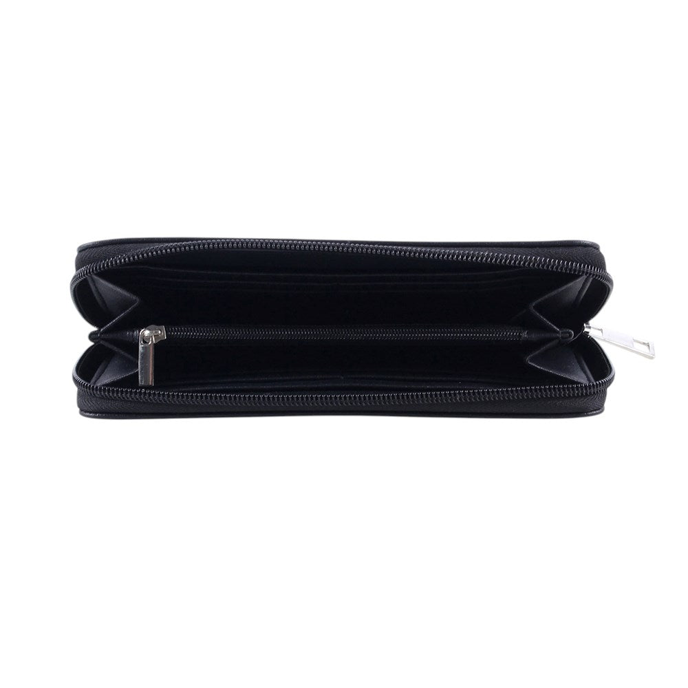Black Triple Moon Pentagram Zip Purse