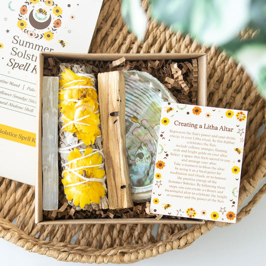 Summer Solstice Litha Spell Kit | Ritual Tools for Cleansing & Energy - Crystal Nest