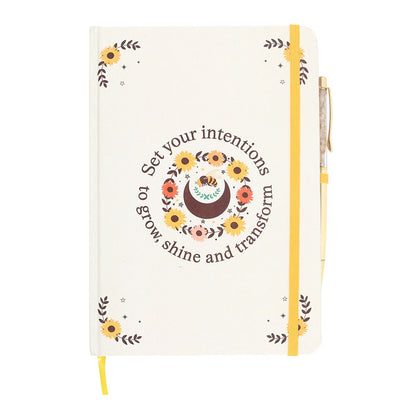 Summer Solstice Intention Journal with Citrine Pen - Crystal Nest