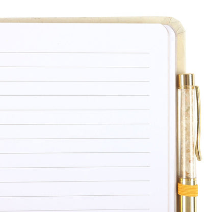 Summer Solstice Intention Journal with Citrine Pen - Crystal Nest