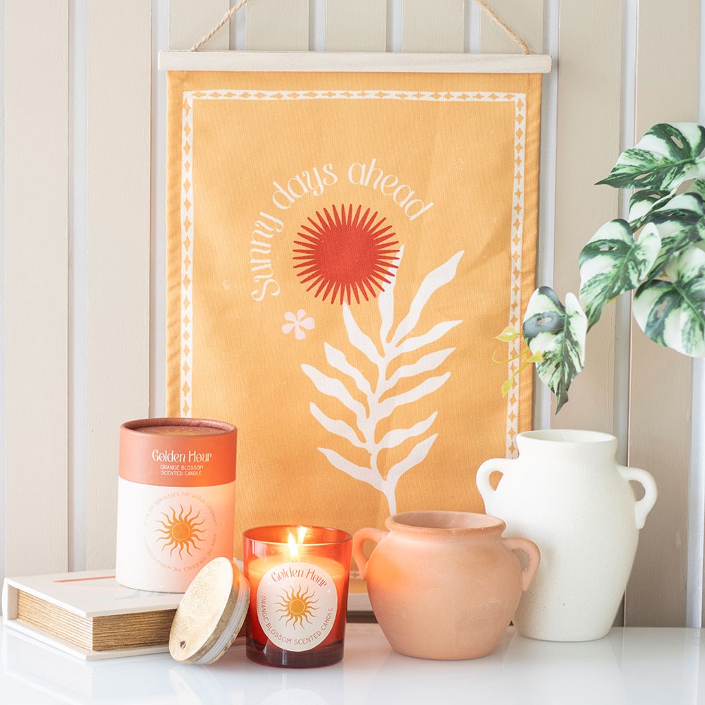 Golden Hour Orange Blossom Candle - Crystal Nest