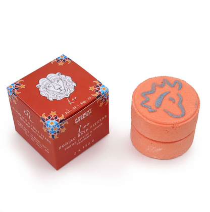 Leo Zodiac Gift Set | Candle, Bath Fizzers, Fragrance Oil & Bracelet