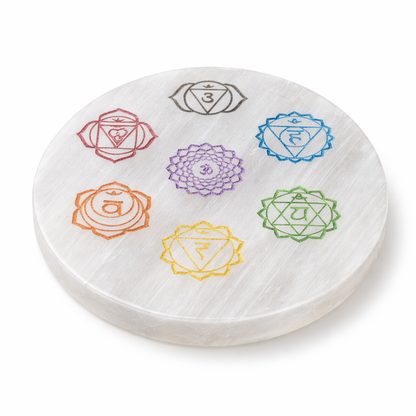 Selenite Chakra Charging Plate | Medium - 10cm - Crystal Nest