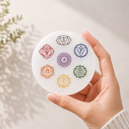 Medium Selenite Chakra Charging Plate