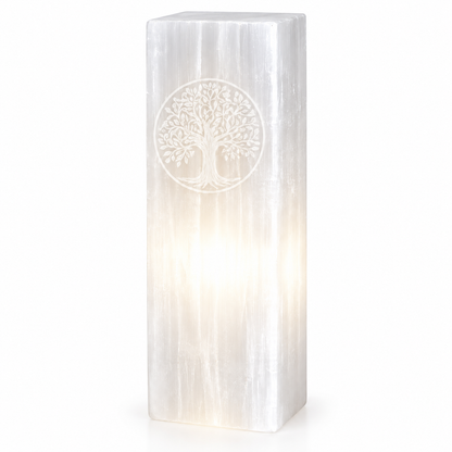 Tree of Life Selenite Lamp | 25cm - Crystal Nest