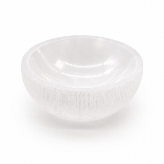 Small Round Selenite Crystal Cleansing Bowl