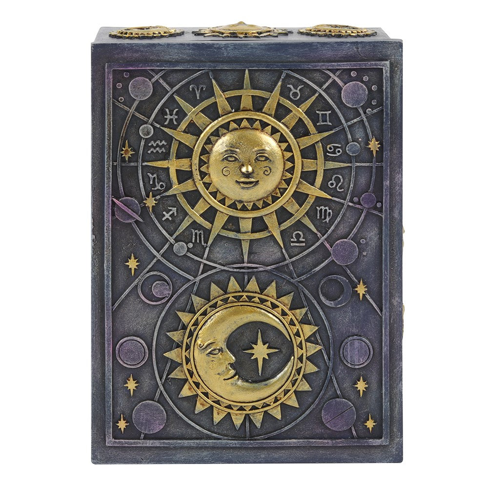 Celestial Sun and Moon Resin Storage Box