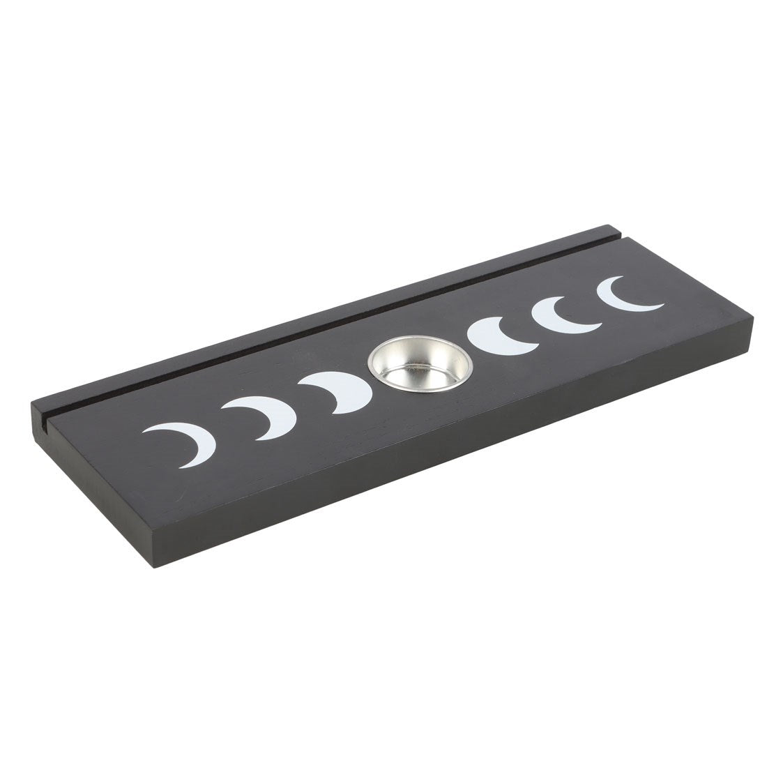 Black Moon Phase Tarot Card Stand with Tealight Holders - Crystal Nest