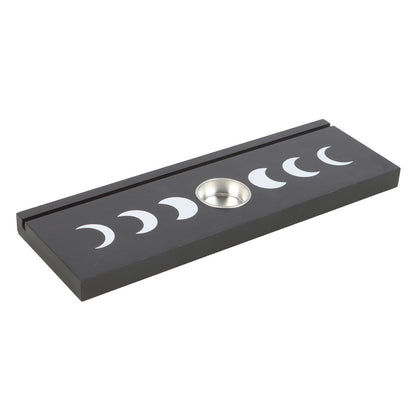 Black Moon Phase Tarot Card Stand with Tealight Holders - Crystal Nest