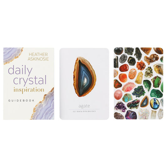 Daily Crystal Inspiration Oracle Cards | 52-Card Crystal Deck & Guidebook