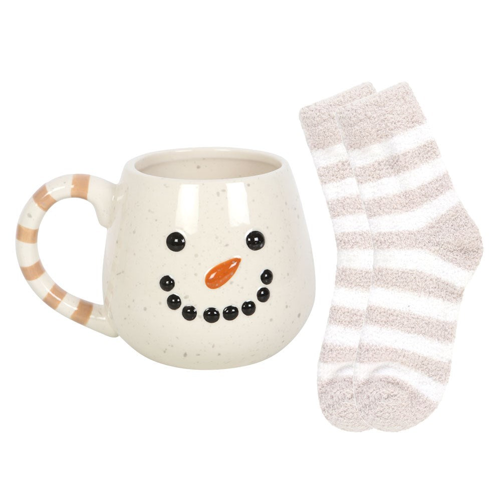 Snowman Mug and Socks Set | Cosy Christmas Gift