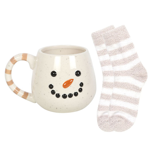 Snowman Mug and Socks Set | Cosy Christmas Gift