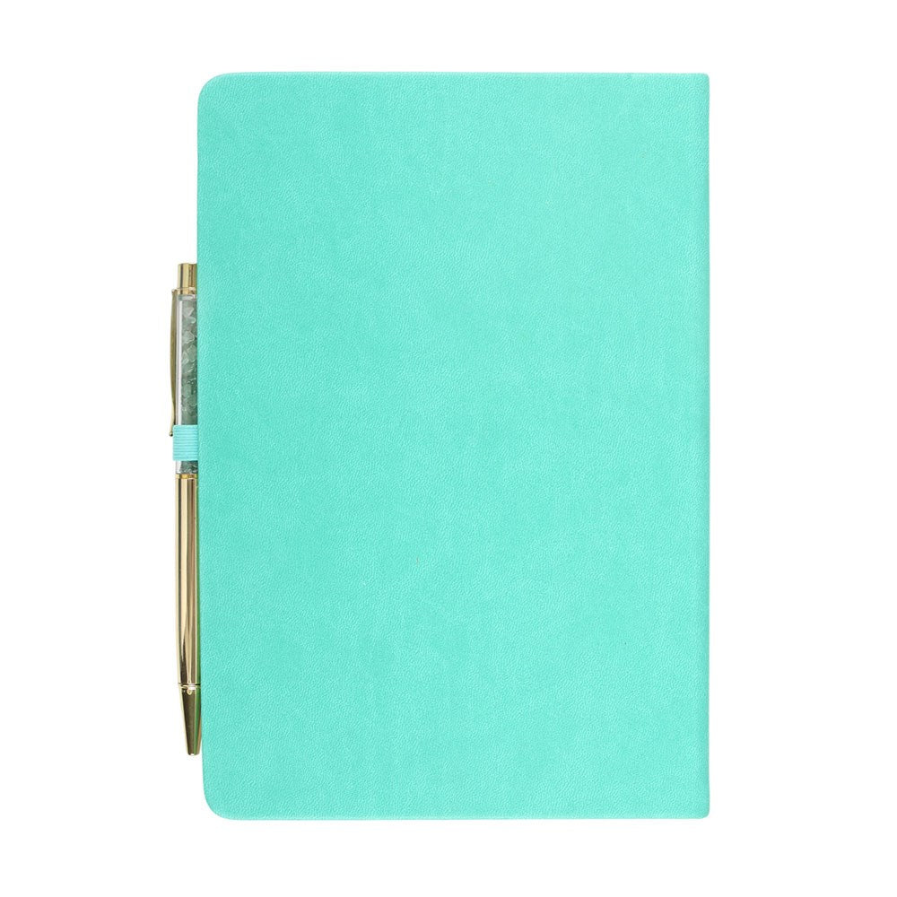 Guided Self Care & Wellness Journal with Aventurine Crystal Pen - Crystal Nest