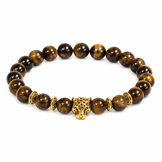 Golden Tiger & Tiger Eye Bracelet | Confidence & Courage