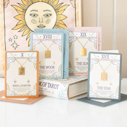 The Moon Tarot Necklace & Greeting Card - Crystal Nest