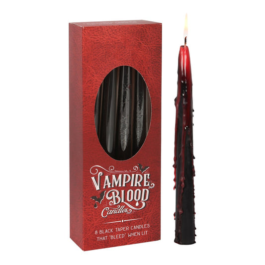 Vampire Blood Taper Candles | Bleeding Wax Effect | Box of 8 - Crystal Nest