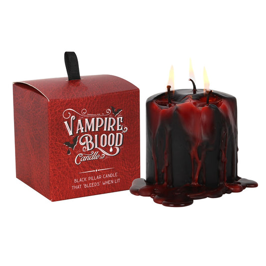 Vampire Blood Pillar Candle | Bleeding Wax Effect | Small - Crystal Nest