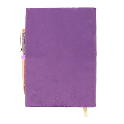 Book of Spells Journal with Amethyst Crystal Pen | A5