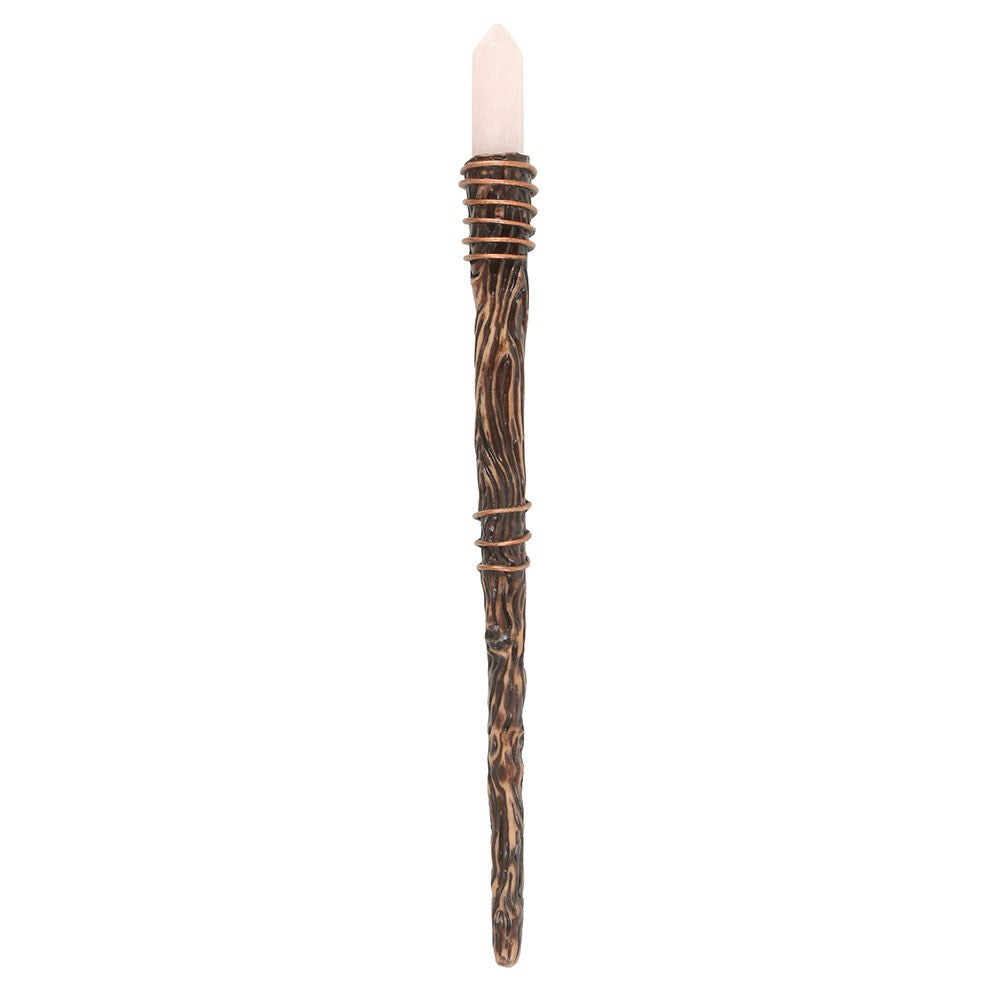Romance Rose Quartz Crystal Wand - Crystal Nest
