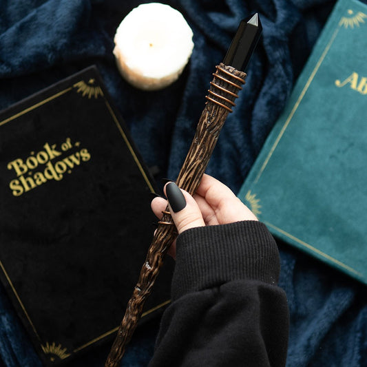 Protection Black Obsidian Crystal Wand - Crystal Nest