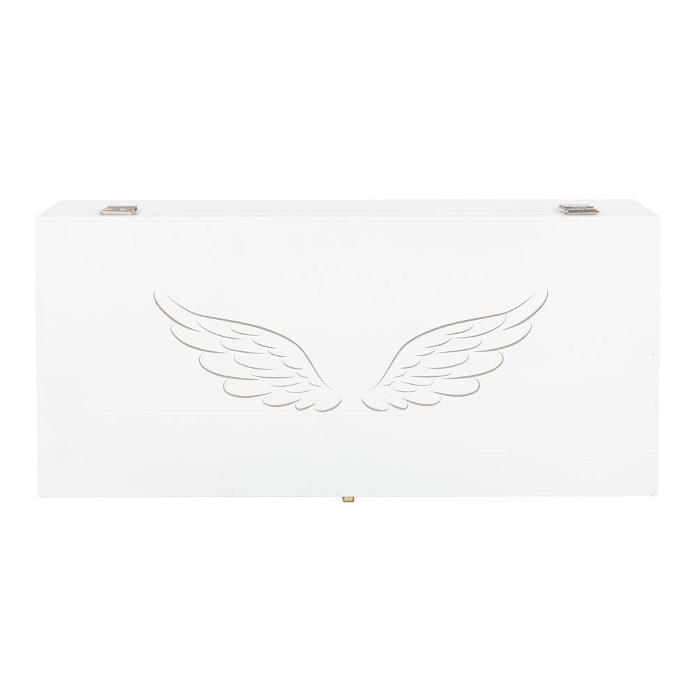 White Angel Wing Memory and Keepsake Box