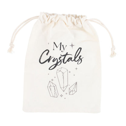 My Crystals Cotton Drawstring Bag | Crystal Storage Pouch - Crystal Nest